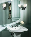 Archer Aluminum Space-Saving Single-Door Bathroom Medicine Cabinet With Mirror, 20-Inch Wide By 31-Inch High, in elegant bathroom.