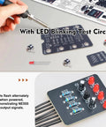 Beginner Soldering Practice Board NE555 Simulation Project Kit with LED test circuit for DIY electronics learning