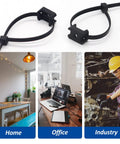 Pro Grade Zip Tie Mounts Kit With 60 8 Inch Ties 60 Saddle Base Clips And Screws Durable Black Wire Organizer Bundle for various uses