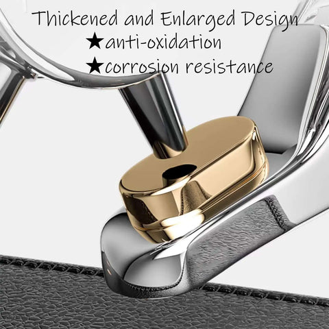 Close-up of Leather Belt Hole Puncher Set With 3 Round Holes, 2 Flat Holes, And 1 Oval Hole, highlighting anti-oxidation design