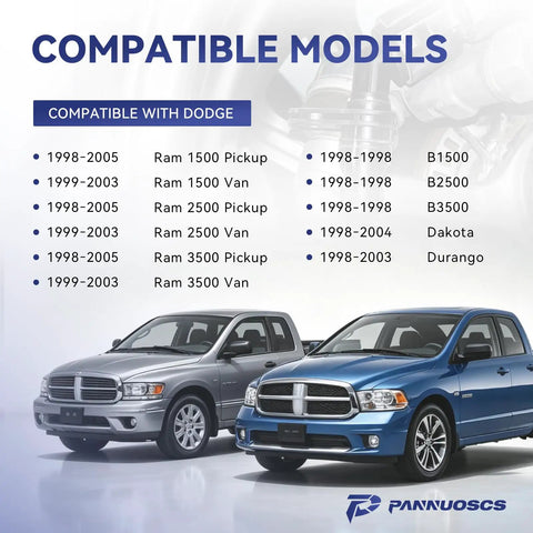 Compatible models for Premium ABS Wheel Speed Sensor Rear Center For Dodge Ram 1500 2500 3500 Dakota Durango displayed.