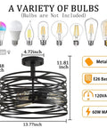 Industrial Semi Flush Mount Ceiling Light With 3 Light Vintage Chandelier dimensions and bulb options.