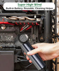 Person using Beast Mode Cordless Air Duster 130000 RPM Turbo Blower With Rechargeable Brushless Motor Adjustable Airflow