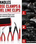 5 Piece Auto Electrical Disconnect Pliers Kit With Connector And Terminal Removal Tools for hose clamps and fuel line clips