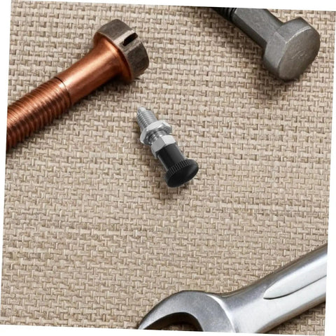 Heavy Duty Stainless Steel Indexing Plunger Pin Packs A Quick Reset Spring Knob on a textured surface with tools.