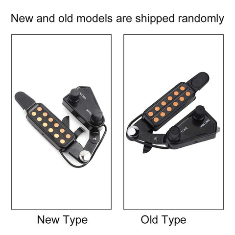 New and old models of 12 Hole Magnetic Sound Hole Acoustic Guitar Pickup With Volume And Tone Control And Tuner Kit Easy Install