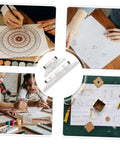 Badass Transparent Rolling Ruler And Drafting Kit For Slick Parallel Lines showing 2 pack rulers used on various creative projects.