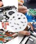 Heavy Duty M.2 SSD Screw Kit Offering Smooth Setup Featuring Rock Solid Standoffs For Asus Gigabyte MSI Asrock Motherboards includes various screws and tools.
