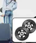 Front view of 80mm PU Replacement Luggage Wheels with ABEC-7 Bearings for Suitcases on a white background.