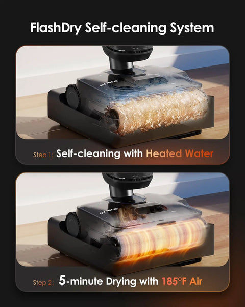Floor One S7 Stretch Cordless Steam Mop And Wet Dry Vacuum All-In-One with FlashDry Self-Cleaning system illustration