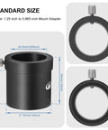 Image of 1.25 Inch to 0.965 Inch Eyepiece Adapter for 24.5mm to 31.7mm Telescopes with all metal aluminum construction.