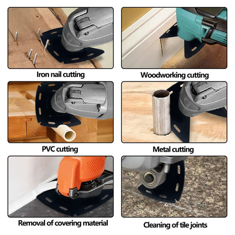 Versatile 3 In 1 Oscillating Tool Blade For Sawing, Scraping And Grinding In High Carbon Steel cutting various materials