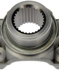 Beefed Up Rear Differential Pinion Yoke Assembly Fits Dana 70 Axles For Chevy Dodge Ford GMC Jeep And Plymouth 1954 Through 2015 close-up view showing metal texture and design.