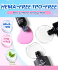 HEMA-free TPO-free 36 Color Gel Nail Polish Set with pink and clear 5ml soak-off gels from 44 piece kit for DIY home manicure