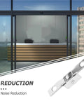 Top Shelf Sliding Door Window Pulley Roller With 10mm Metal Replacement Wheel Kit For Patio And Closet Doors Snap Easy Install Super Smooth Glide No Binding Or Grinding Just Snag This Built Solid Hardware Fix shown in modern office setting with sliding door.