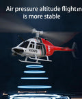 C138 Remote Control Helicopter With Bell206 Style in flight, showing air pressure stability, 1:33 scale model.