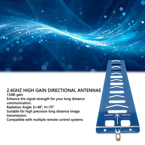 2.4GHz High Gain Directional Antenna with 13dBi beam narrow 48 degrees by 75 degrees for drone remote control system