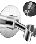 Sturdy Stainless Steel Shower Head Holder With 360 Degree Spin Adhesive Wall Mount Bracket For Handheld Shower Heads