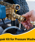 Person installing connector with 84 Piece Pressure Washer O Rings And Washers Kit With 5 Sizes Including Screen Filter Washer and QD Colored O Rings