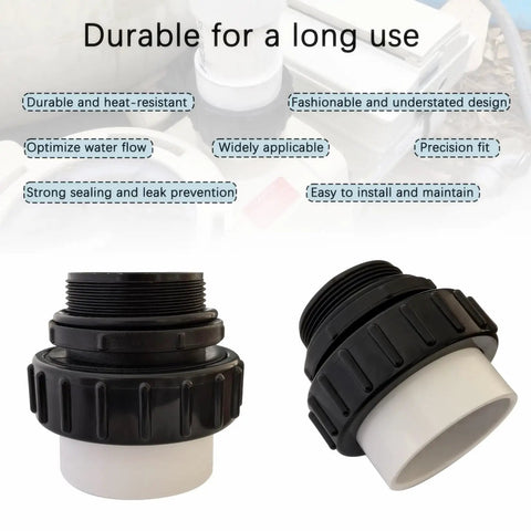 4 Pack 2 Inch Hi Temp Unions For Pool Pumps 2 MIP To 2 PVC Union Fittings Compatible With Whisperflo And Intelliflo Pumps High Temp Pool