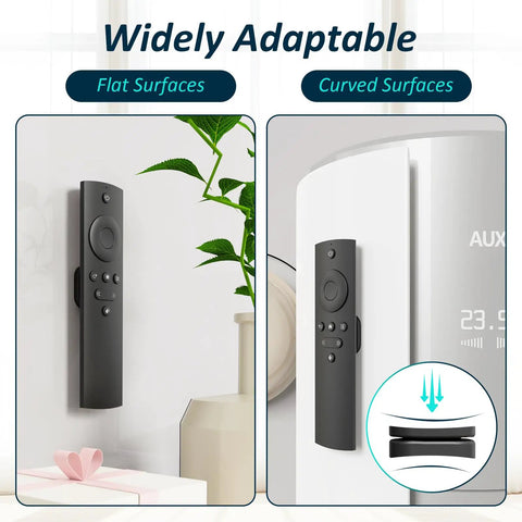 Six Pack Magnetic Remote Holder Wall Mount With Self Adhesive Silicone Wrap Dual N52 Magnets on flat and curved surfaces