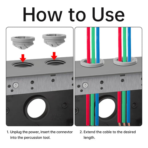 How to use Thirty Five Pack Non Metallic Push In Cable Connectors For Three Eighths Through Half Inch Electrical Conduit Work
