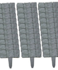 Interlocking Faux Stone Garden Edging Border Kit Easy Install Plastic Landscape Border For Yard Flower Beds And Lawn Weather-Resistant 30 Pack Included