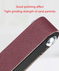 Killer Angle Grinder Belt Sander Conversion Kit For Metal And Wood Working Adjustable Speed with a close-up of the sanding belt.