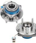 Pair Front Wheel Hub & Bearing Assembly 5-Lug w/ ABS for Chevy Impala, Monte Carlo, showing dual hub units with wiring