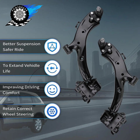 Front Lower Control Arm Ball Joint Suspension Kit For Honda CR-V 2007 2011 Direct Fit OEM Replacement with two black steel arms