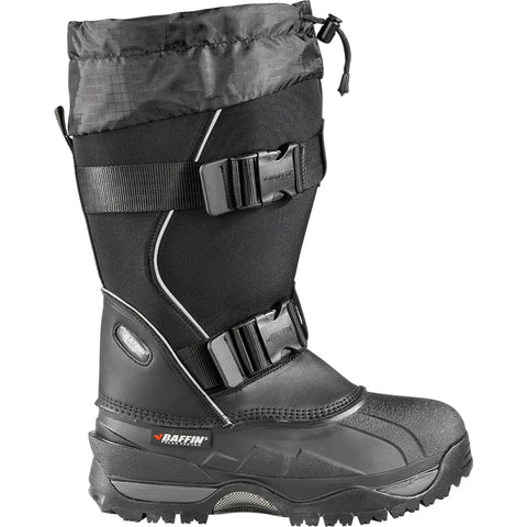 Impact Winter Boots With Tall Leather And Nylon Upper Locking Snow Collar, Eco Tek Materials, Double Buckle Fastening, Size 12