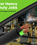 Heavy Duty 25 Ft 12/3 SJOOW Portable Cord with three pure copper conductors in a workshop, ideal for tough jobs.