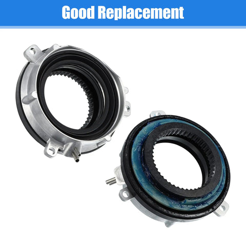 Heavy Duty Pair Of Front Automatic Locking Hub Actuator Assembly For Ford F150 Expedition Mark Lt showing two leak-proof actuators.