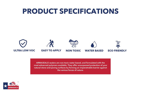 Product specifications for Get That Top Shelf Satin Shine With Five Gallons Of Heavy Duty Paver And Concrete Sealer.