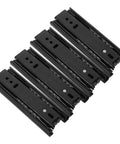 4 Pack Side Mount Full Extension Drawer Slides With Ball Bearing Rails For Smooth Glide No Fuss Install Three Section Telescopic