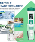 5-In-1 Digital pH Meter With Backlit Display, Your Go-To Water Quality Tester For pH EC TDS Salinity And Temperature, 0.01 pH Resolution, Ideal For Drinking Water, Pools And Aquariums, showing multiple usage scenarios.