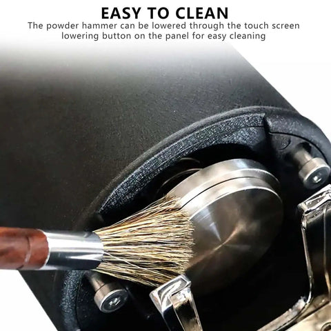 Automatic Espresso Tamper With Smart Digital Screen, 58 Mm Stainless Steel Coffee Press, cleaning brush on stainless press