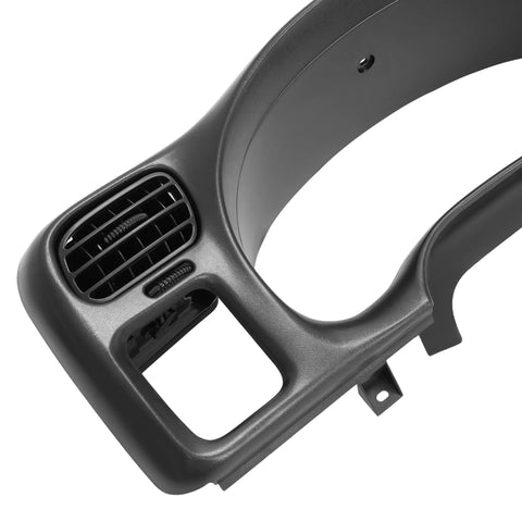 KUAFU dash radio trim bezel cover for 1998–2004 Chevy S10 Blazer/GMC Jimmy, single-DIN, black plastic panel