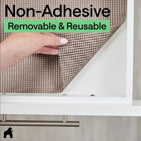 Heavy Duty Nonadhesive Drawer Liner 12 By 20 Feet Beige Anti Slip Cabinet Wrap With Tough Grip To Keep Everything Locked In And Zero Bunching For A Clean Look That Truly Has Your Back All Week Long