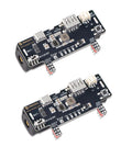 Dope Two Pack Breadboard Power Supply Module With USB C Charging 3.3V And 5V Rails Type A Output Rechargeable Battery Stand Perfect For Arduino Prototyping And Quick DIY Projects, displayed side by side