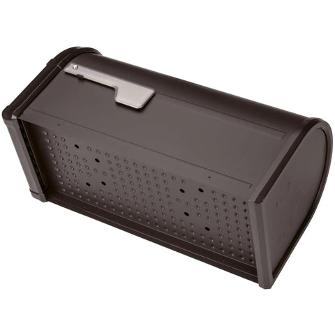 Top view of Heavy Duty Decorative Steel Post Mounted Mail Box For Outside With Magnetic Latch Rubbed Bronze Finish Weather Resistant durable