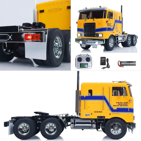 1/14 Scale RC DIY Tractor Truck 6x4 For Tamiya Chassis 56304 With 3-Speed Transmission, Light And Sound System, Ready To Run RTR Flysky Radio