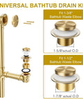 Sleek Champagne Bronze Bathtub Drain Kit With Overflow And Integrated Hair Catcher For A Major Bathroom Flex Featuring Smudge Proof Coating.