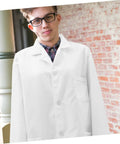 Mens Long Sleeve White Lab Coat Doctor Scrubs For Medical Students Lab Workers Adults Chemistry Coat Durable Cotton