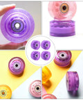 Four Pack Purple Roller Skates Wheels High Elastic PU 82A Non Illuminated Quad Skating Wheels Outdoor Replacement Parts For Outdoor Skating And Street Sessions Colorful Durable Upgrade