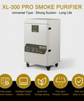 Straight Up Heavy Duty Smoke Purifier For Laser Engraving And Welding Station With Killer Five Layer Hepa And Carbon Filtration Setup and Smart Remote Sync Control For No Mess Fume Extraction, XL-300 model.