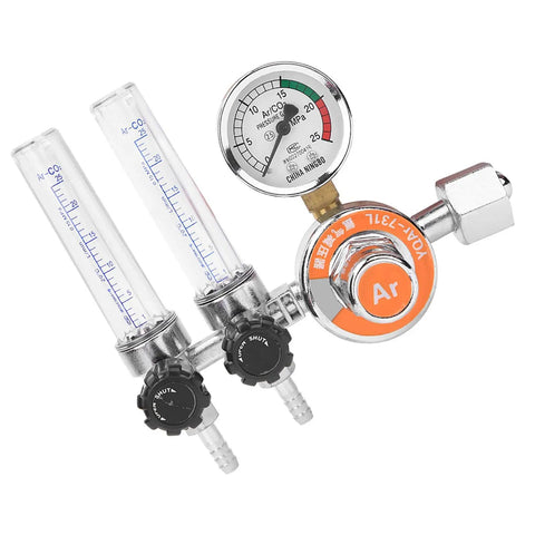 Argon Pressure Regulator With Double Tube Design For TIG And MIG Welding Equipment, G5/8 Female Thread, Smooth Gas Flow