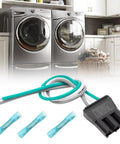Aqxreight Washer Lid Switch Connector Wire Harness Kit For Agitator Washing Machines with four pin plug and heat shrink tubing.