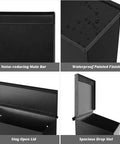 Heavy Duty Wall Mount Mailbox With Beefy Capacity Galvanized Steel Outdoor Post Box Rust Proof Black 15.7 X 9.9 X 4.9 Inches