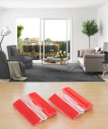 Crystal Clear Acrylic Hinges 4 Pack 1.37 x 1.77 Inch displayed in a stylish living room setting with furniture